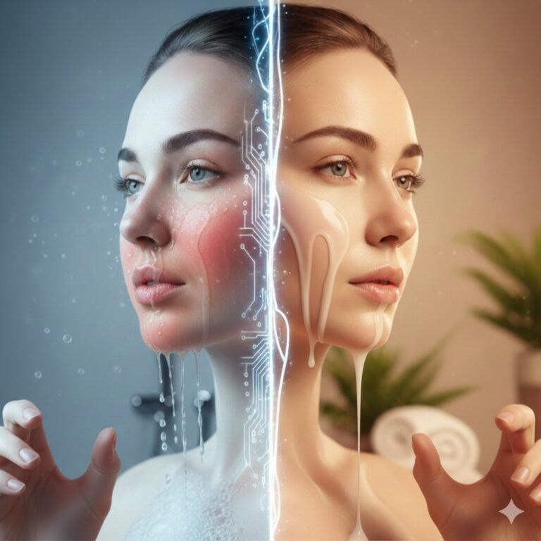 Forensic visualization of milky toner benefits on dermal lipid barrier